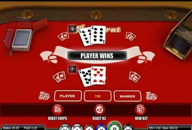 Chiến thắng tiền cược nhà cái game Baccarat